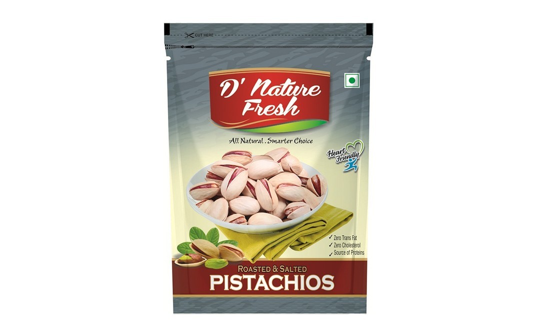 D'nature Fresh Roasted & Salted Pistachios    Pack  180 grams